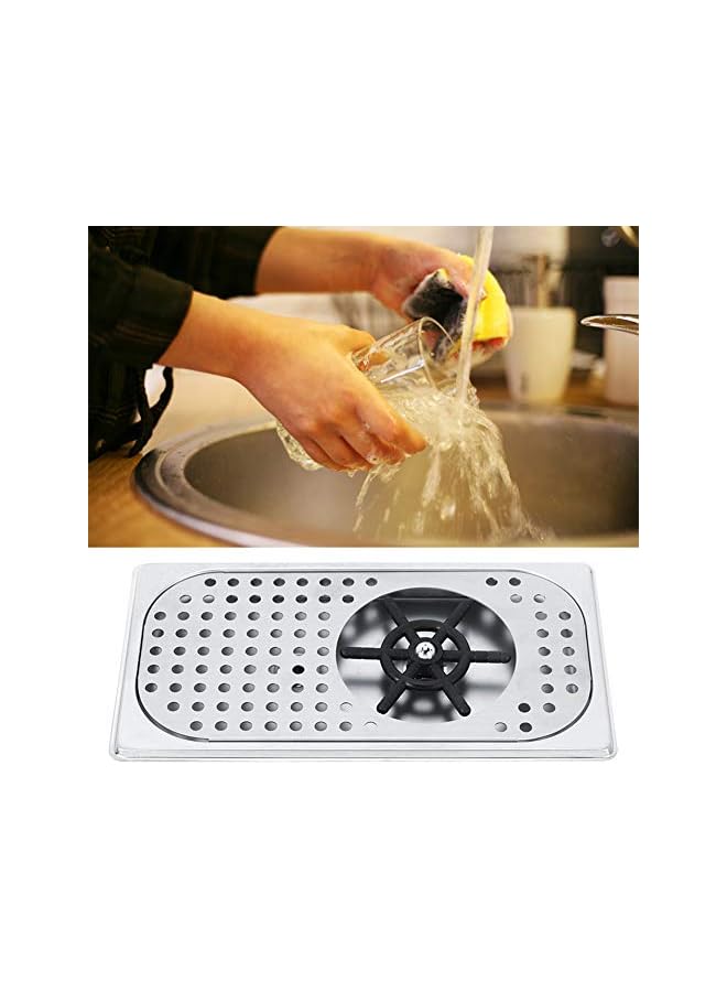 G1/2in Glass Rinser | 114mm Diameter 201 Stainless Steel Cup Washers Faucet Glass Rinser Sink Bottle Washer Milk Tea Cup Washer Cleaner for Bar/Coffee Shop/Restaurant/Hotel - Image 3