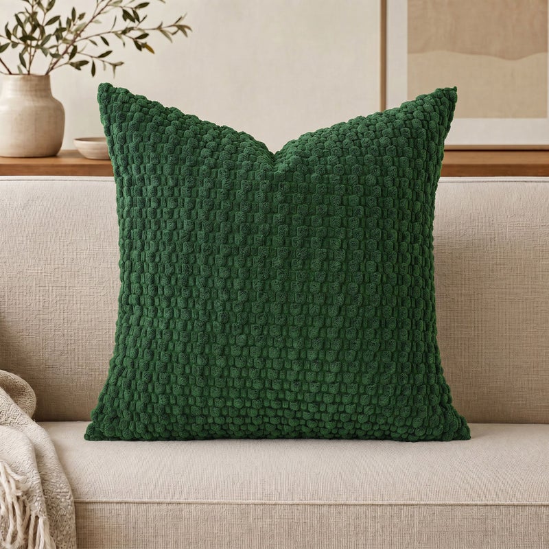 Qi Ta غطاء وسادة بنسيج فقاعات ناعم لغرفة النوم والأريكة، تصميم عصري بسيط - Image 1