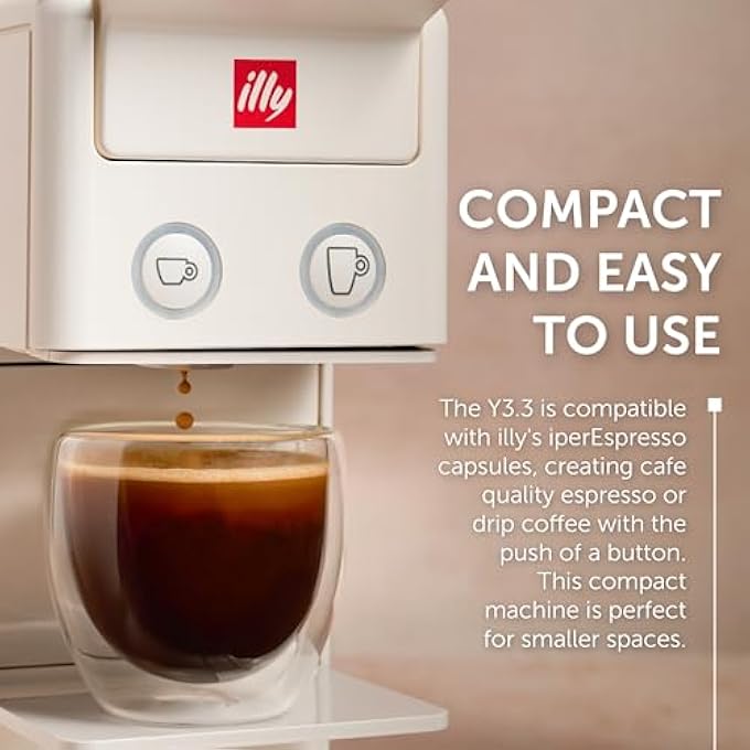 Illy Y33 Espresso Machine Single Serve Coffee Machine For Iperespresso Capsules Single Cup Espresso Maker 19Bar White Colour Uae Version With 1 Warranty - Image 4