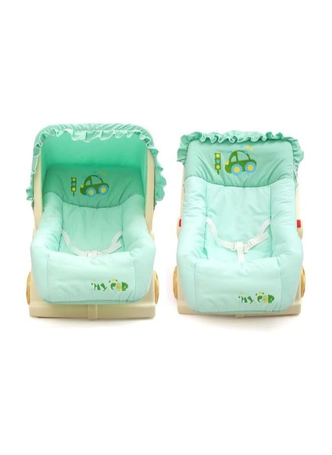 Mamalove MAMALOVE Baby Carry Cot Swing with Storage Box MP01D (Green)  - Image 4