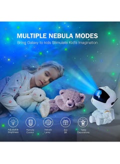 Rock Pow Astronaut Star Projector Nebula Galaxy Projector Night Light 360°Rotation Magnetic Head Nebula Lamp For Bedroom Kids Room Ceiling Room Decoration  - Image 2