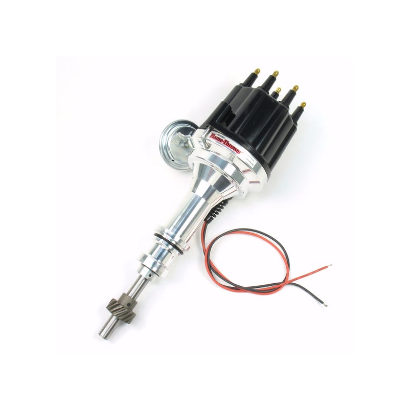 PerTronix D130710 Flame-Thrower Plug and Play Vacuum Advance Black Male Cap Billet Electronic Distributor with Ignitor II Technology for Ford Small Block - Image 3