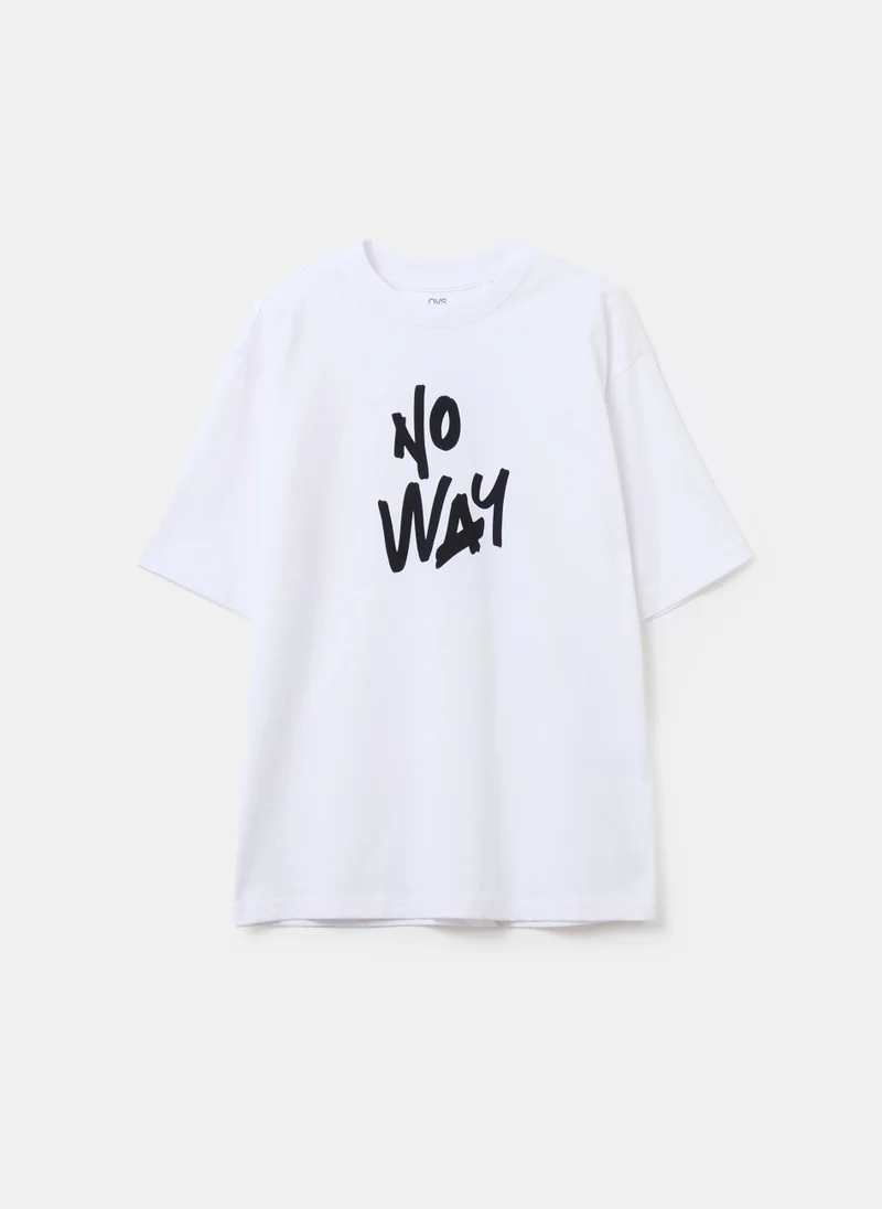 او في اس Oversized T-shirt with print