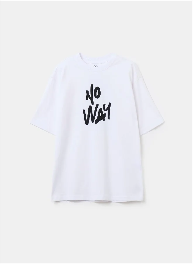 او في اس Oversized T-shirt with print