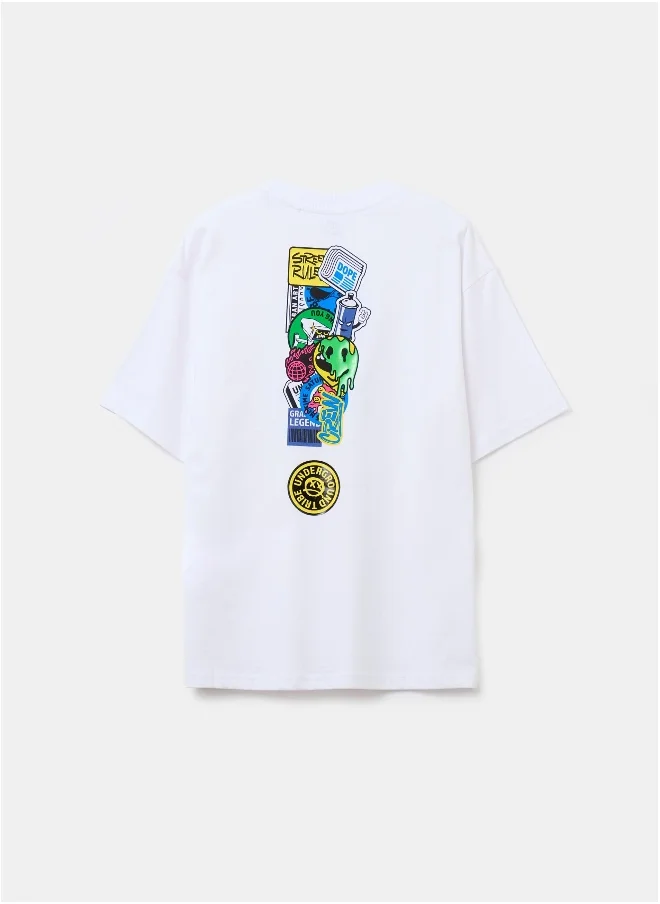 او في اس Oversized T-shirt with print
