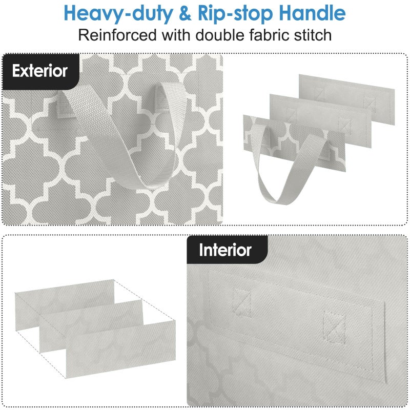 الحكمة والحياة أكياس تخزين Wiselife مكونة من 3 عبوات/100 لتر، تنظيم الملابس الكبيرة وحاويات التخزين للألحفة، منظم قابل للطي مع مقبض معزز، نافذة شفافة، سحابات قوية Lvory - Image 5