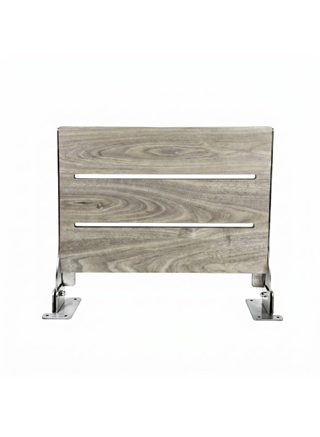 Pura Wall Mounted Folding Shower Seat 30 × 40 cm Heavy Duty Foldable Bathroom Bench with Stainless Steel Frame Waterproof Anti Slip Hygienic Space Saving Shower Chair Supports Up to 120kg - Image 5