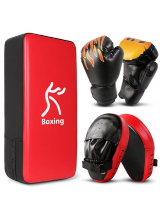 Odoland 3-in-1 Boxing Pads Gloves Punching Mitts Kick Pack Set for Kids Youth, Boxing Mitts Focus Pads, Taekwondo Kick Pad, Kids Boxing Gloves for Boxing, Kickboxing, Karate, Muay Thai, MMA Training - pzsku/Z35B69AB70DB503A869A3Z/45/_/1732282214/fc513ffd-2870-4629-8473-a4b57802b45c