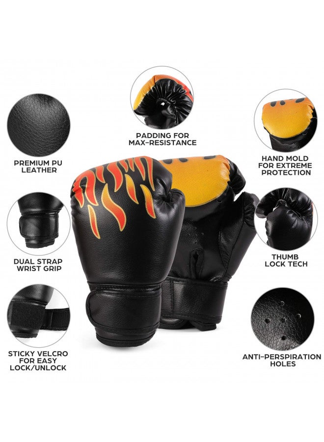 Odoland 3-in-1 Boxing Pads Gloves Punching Mitts Kick Pack Set for Kids Youth, Boxing Mitts Focus Pads, Taekwondo Kick Pad, Kids Boxing Gloves for Boxing, Kickboxing, Karate, Muay Thai, MMA Training