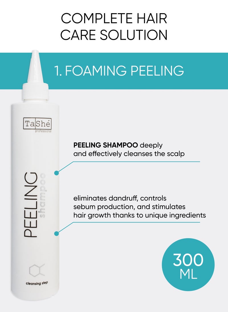 Tashe 3-in-1 Hair Care Set - Peeling Shampoo, Restorative Nourishing Mask & Thermal Protection Spray – Intensive Hydration, Scalp & Hair Treatment  - Image 2
