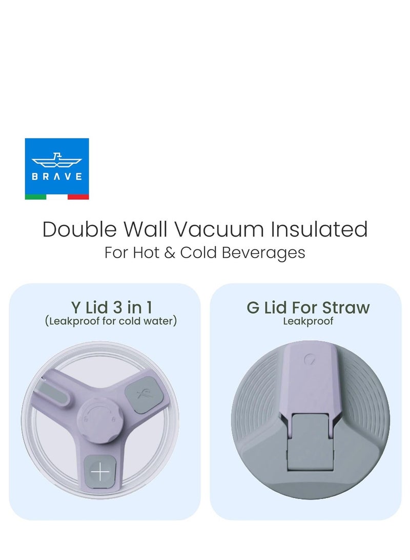 Brave 950ml Insulated Stainless Steel Travel Mug 180° Rotating Handle – Hot or Cold Drinks - Image 5