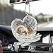 Talataca Shih Tzu Shitzu Sleeping Angel Wing Animal Pet Dog Farmhouse 2D Flat Car Rear View Mirror Accessories Christmas Tree Ornament Decoration Hanging Charm Interior Rearview Pendant Decor Gift - Image 2
