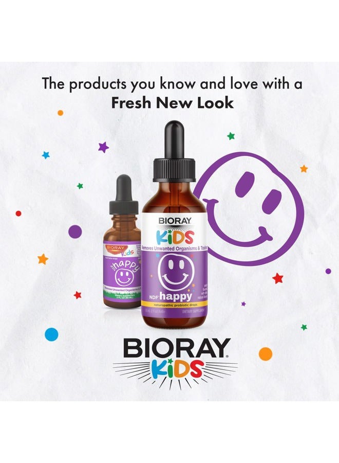 BIORAY Kids NDF Happy, Peach - 2 fl oz - Removes Unwanted Organisms That Can Trigger Irritability - 1-2 Month Supply - Image 3