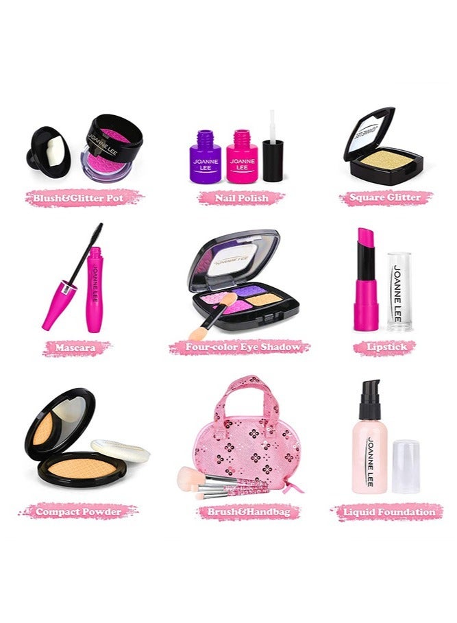 Mr. Penda 16 Pack Girls Pretend Makeup Set, Girls Beauty Basic Learning, Safe and No Real Makeup Substance, So No Stain, No Mess. Cosmetic Beauty Kit for Dress up and Pretend Play (Pink) - Image 2