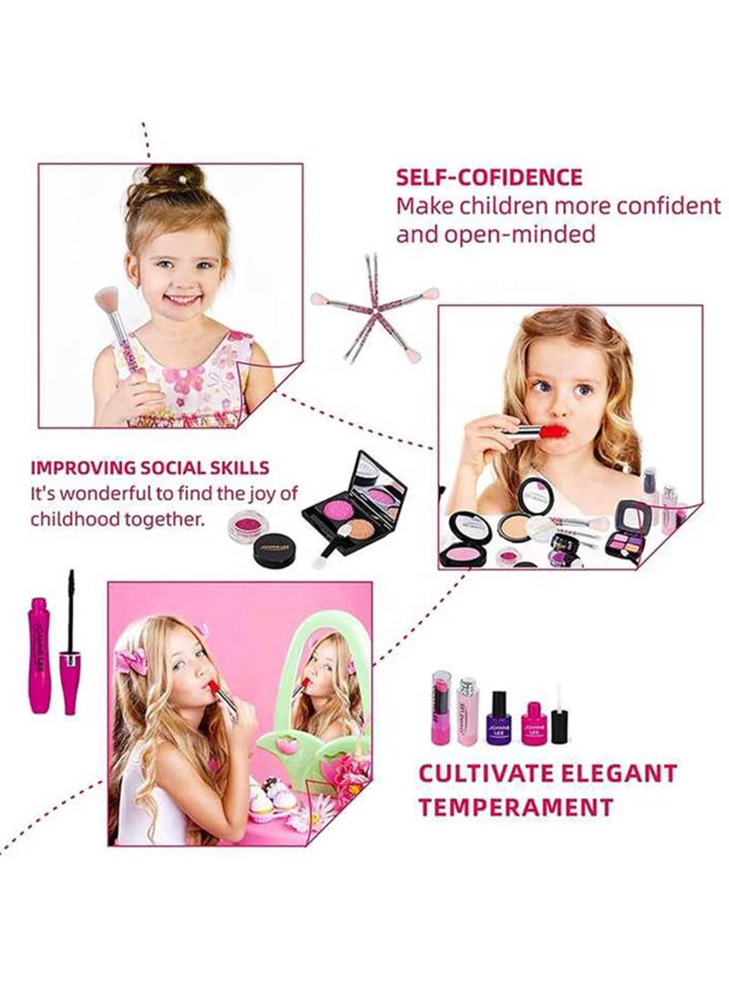 Mr. Penda 16 Pack Girls Pretend Makeup Set, Girls Beauty Basic Learning, Safe and No Real Makeup Substance, So No Stain, No Mess. Cosmetic Beauty Kit for Dress up and Pretend Play (Pink) - Image 3