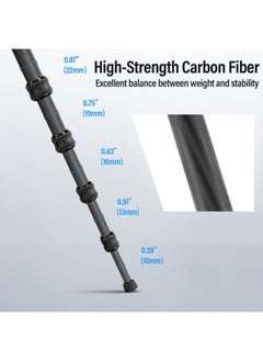 sirui Compact Traveler 5C Tripod 54.3 inches Lightweight Carbon Fiber Travel Tripod for Camera with 360° Panorama Ball Head for Arca Swiss Quick Release Plate, Max Load 8.8lbs  - Image 5
