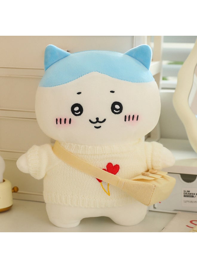Cute Doll Doll Dressing Usaki Brothers Good Fragrance Kawaii Small Eight Plush Toy Pillow Gift Doll-Specifications:Rice White Sweater Double Heart Pattern Satchel-Color:Sweater 25cm  - Image 1