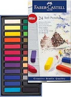 FABER-CASTELL Faber-Castell Creative Studio Soft Pastel Mini Sticks (1.25”) - 24 Vivid Colors 