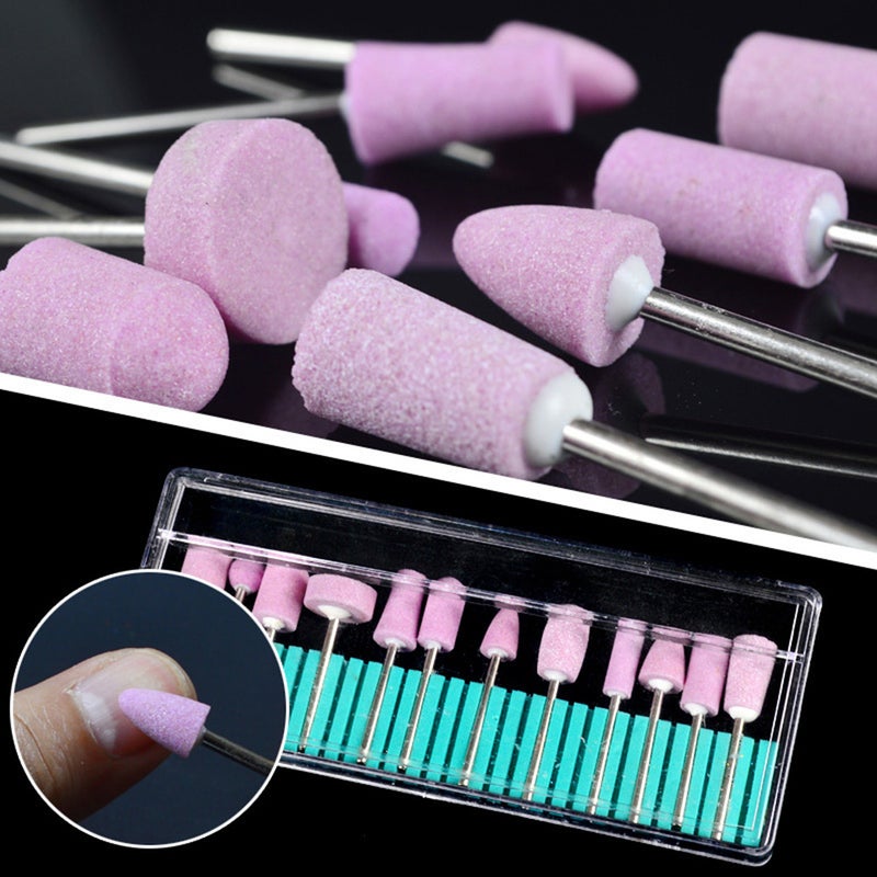 مبرد أظافر كهربائي قلم نوع طقم تلميع أظافر مزيفة مجموعة بت تلميع مزود طاقة USB (غير مشحون) أسود - Image 3