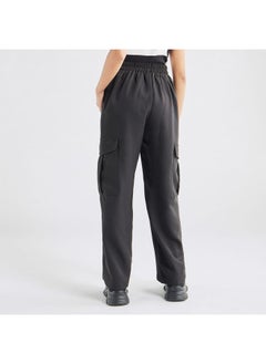 FAV Solid Relaxed Fit Pants with Pockets  - Image 3
