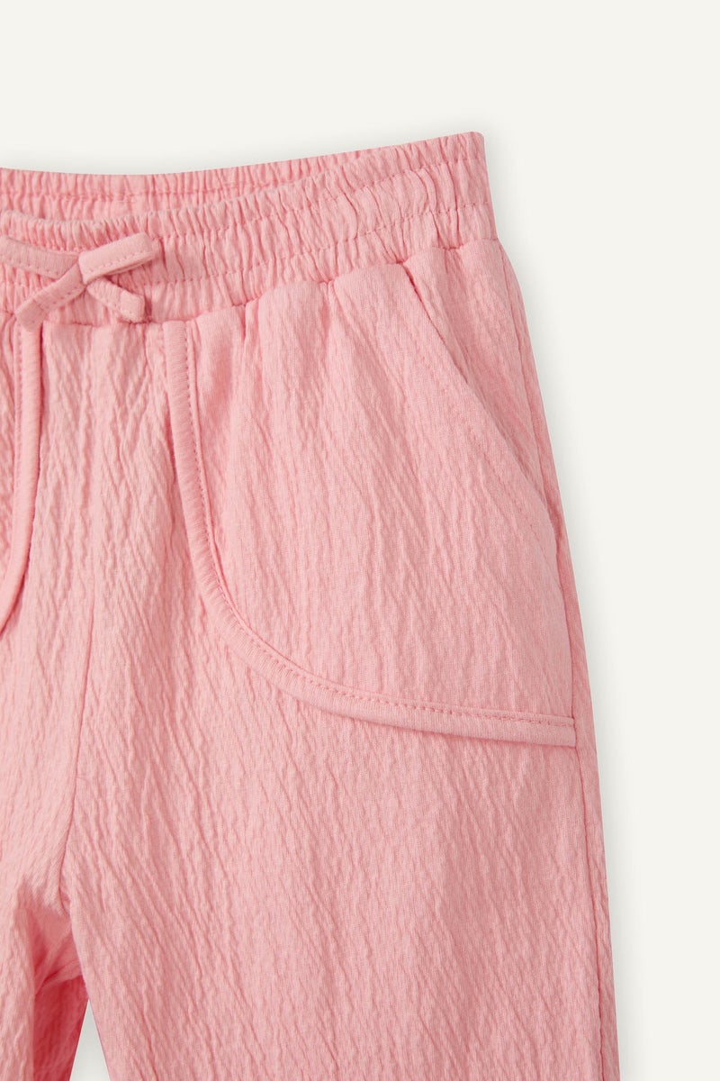 DeFacto Pink BabyGirl Wide Leg High Waist Trousers Casual - Image 2