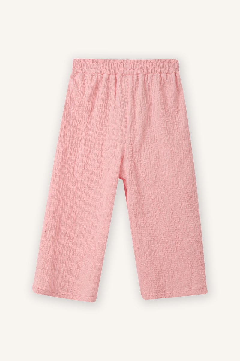 DeFacto Pink BabyGirl Wide Leg High Waist Trousers Casual - Image 3