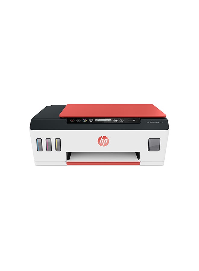 HP طابعة سمارت تانك 519 لاسلكية من إتش بي بتصميم الكل في واحد، مزودة بوظائف الطباعة، والمسح الضوئي، والنسخ ويمكنها طباعة ما يصل إلى 18000 صفحة باللون الأسود أو 8000 صفحة بالألوان - بلون أحمر/أبيض طراز [3YW73A] أبيض/أسود/أحمر - Image 1