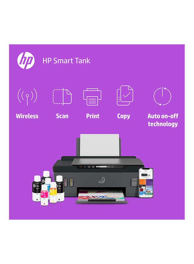 HP طابعة سمارت تانك 519 لاسلكية من إتش بي بتصميم الكل في واحد، مزودة بوظائف الطباعة، والمسح الضوئي، والنسخ ويمكنها طباعة ما يصل إلى 18000 صفحة باللون الأسود أو 8000 صفحة بالألوان - بلون أحمر/أبيض طراز [3YW73A] أبيض/أسود/أحمر - Image 5