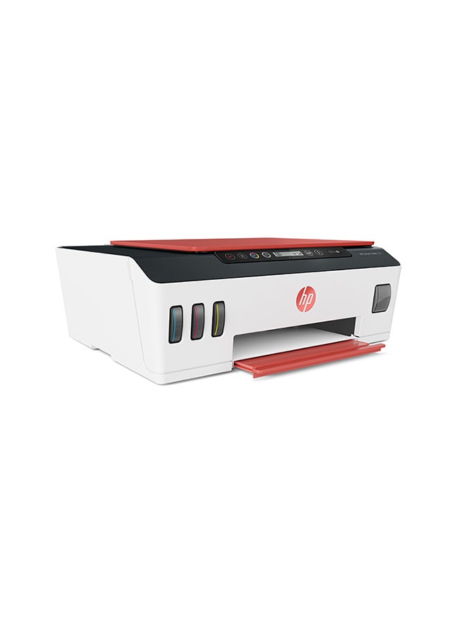 HP طابعة سمارت تانك 519 لاسلكية من إتش بي بتصميم الكل في واحد، مزودة بوظائف الطباعة، والمسح الضوئي، والنسخ ويمكنها طباعة ما يصل إلى 18000 صفحة باللون الأسود أو 8000 صفحة بالألوان - بلون أحمر/أبيض طراز [3YW73A] أبيض/أسود/أحمر - Image 2