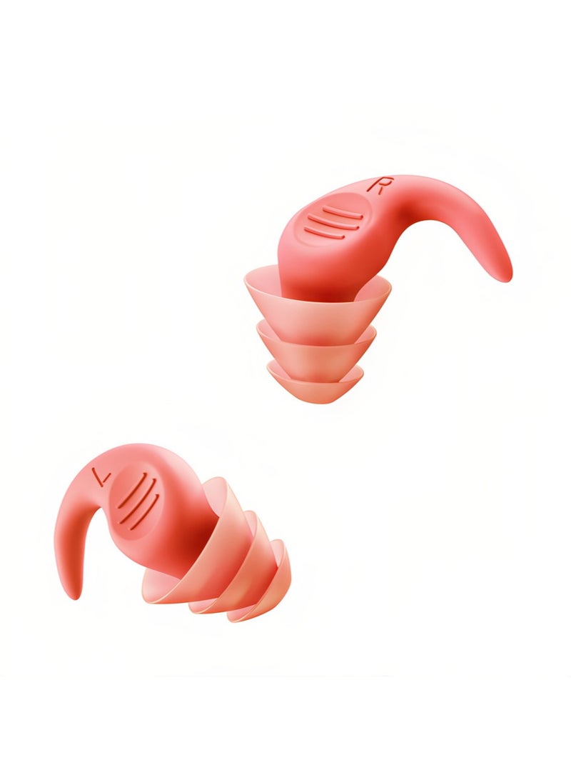 Soundproof Earplugs, Ear Plugs for Sleeping, Reusable Silent Anti-Noise Dormitory Nap, with 40dB Highest NRR Airplanes Swimming Concerts Travel (2 Pairs)