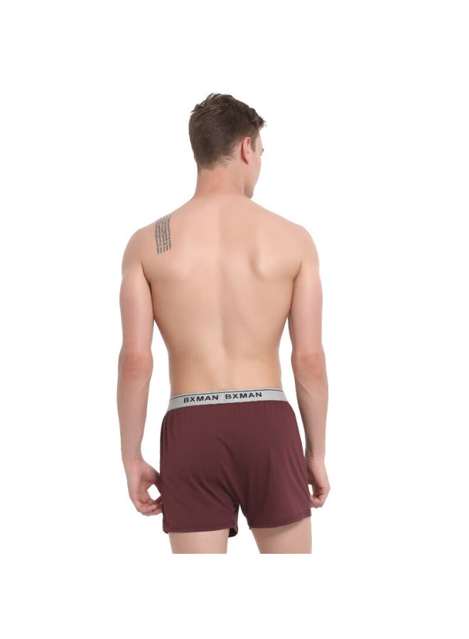 Bxman Pure Cotton Loose Men's Boxer Briefs, Knitted Elastic Aro Pants, Plus Size, 2-pack, Ek0105, 185xxl - Image 4