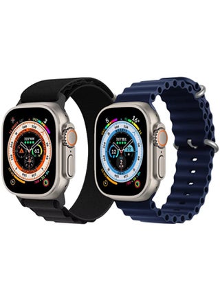 Trail Loop strap Black/Gray Silicone Ocean Band Strap Pearl White Set of 2 for Apple Watch Ultra 8 49mm - pzsku/Z35B724F35C687FDCDE6DZ/45/_/1694459527/2f240fe5-a913-4f2d-b4aa-e71b7fbeebbb
