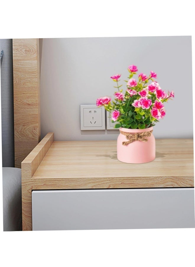 Arabest 6Pcs Artificial Potted Flowers, Mini Flower Pots, Faux Plants Indoor, Spring Decor for Bathroom, Kitchen, Shelf, Office - Image 3