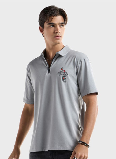 Logo Detailed Short Sleeve Polo Shirt