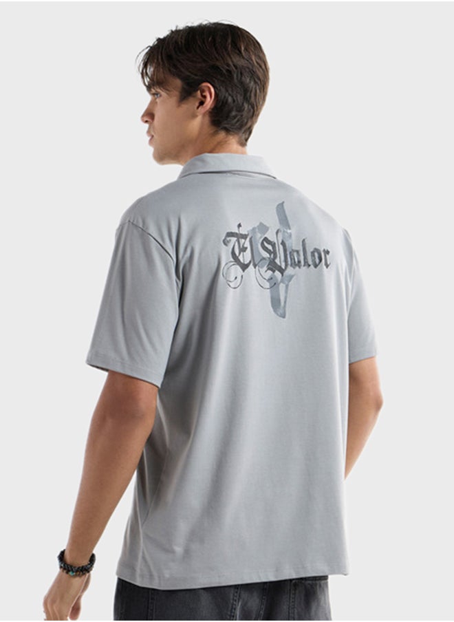 FAV Logo Detailed Short Sleeve Polo Shirt  - Image 2