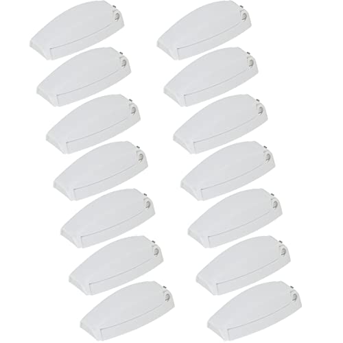 H. Bowes 12 PCS. - RV Camper Trailer Baggage Door Clip COMPARTMENTCATCH Holders 888 White (12) - Image 1