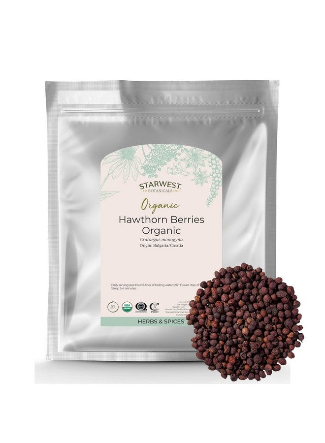 Starwest Botanicals Organic Hawthorn Berries Whole, 1 Pound - Image 1