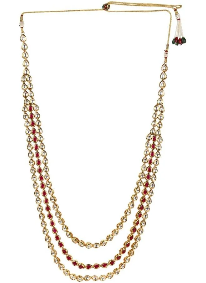 فويلا Kundan Gold Plated Brass Necklace Set