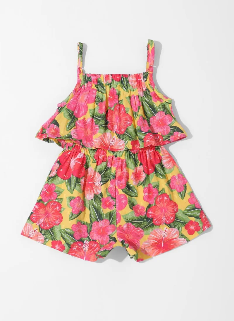 نوتيناتي فستان بناتي بطبعات زهور بحمالات