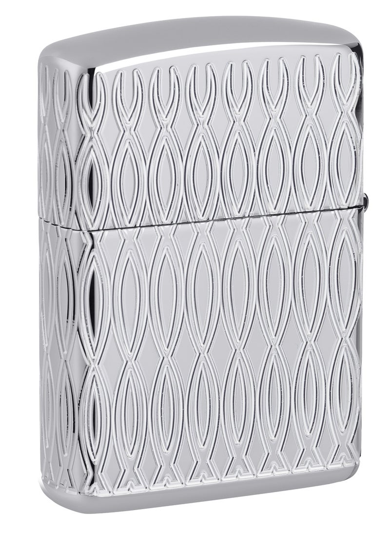 Zippo - 48838 167 Zippo Flame Design Armor High Polish Chrome Windproof Lighter - Image 1