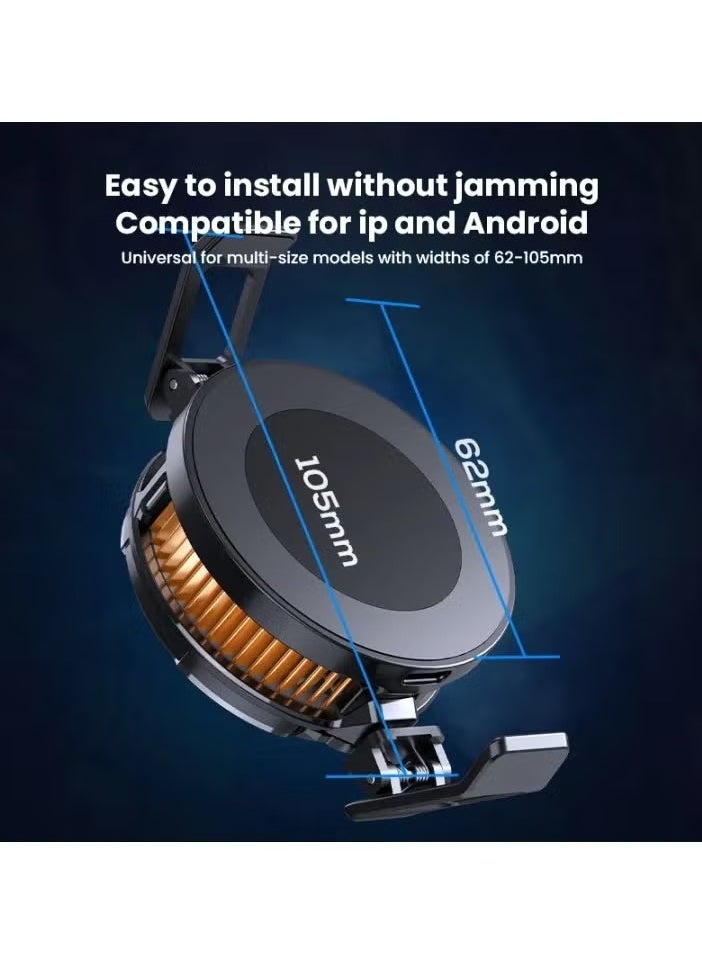 Memo - CX07 15W Phone Radiator Cooling Fan, Magnetic Cooler for Phones, Tablets, and Laptops, 15W Fast Cooling for Gaming, Metal Stand, Efficient Heat Dissipation for Devices, Black - Image 1