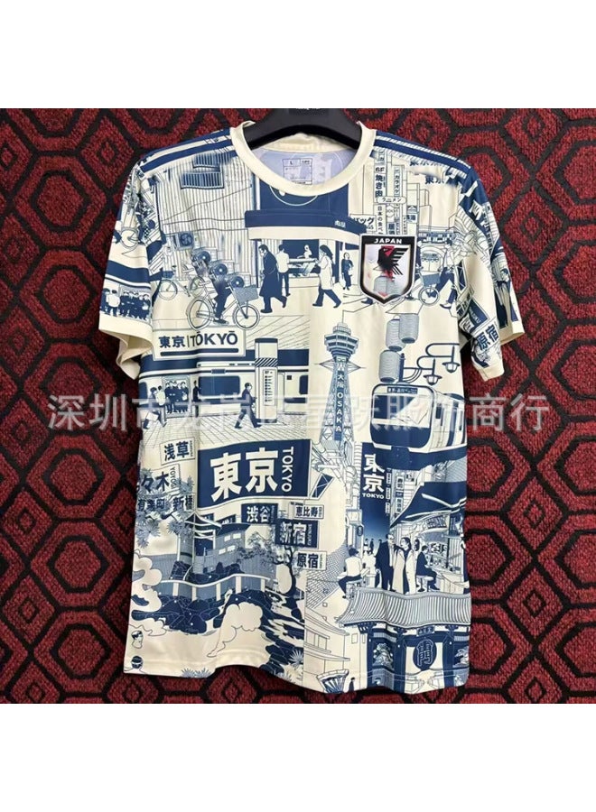 Tokyo Blue Short Sleeve Football Jersey - Image 1