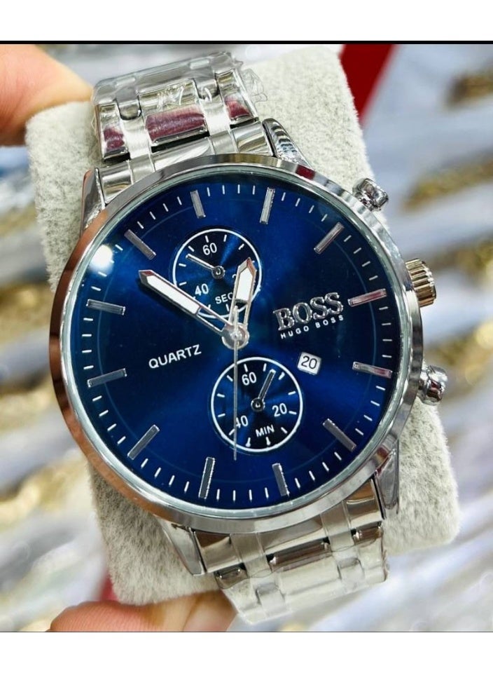 watch for men Metal with calendar