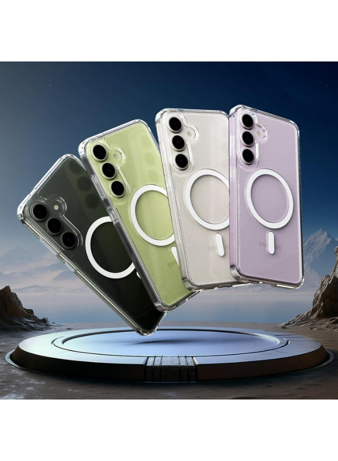 UMIXPRO Clear Magnetic Phone Case for Samsung Galaxy S25 6.2", Magsafe Compatible, Shockproof Bumper Cover - Image 4