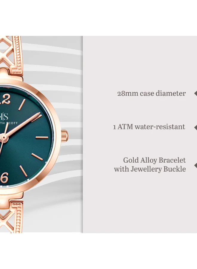 Kenneth Scott  Women's Alloy Analog Watch K22518-RBKH - 28 mm for Women | Best Price UAE