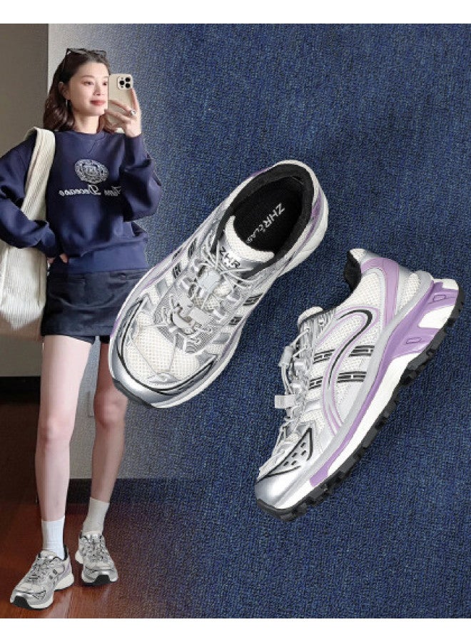 ZHR Buckle Strap】chunky Platform Dad Shoes Women, 2025 Spring Outdoor Casual Sneakers, Versatile Women's Shoes - Image 1