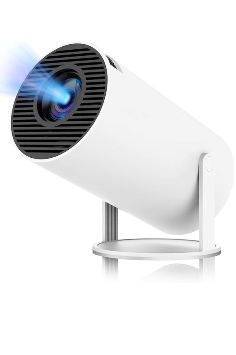 M MIAOYAN HY300 PRO Mini Portable Projector, Supports 4K 1080P, Equipped with Dual-Band WIFI6 5G Wireless 5.0 Bluetooth Android 11, 200 ANSI, 180° Rotatable, Automatic Keystone Correction, 35-inch - 130-inch Screen Video Projector - Image 1