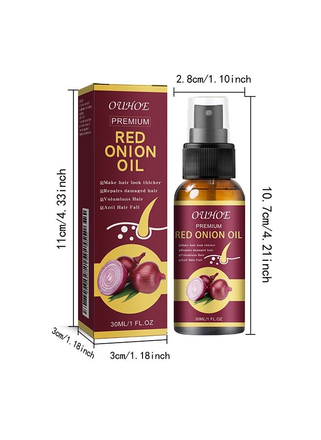 OUHOE - Premium Red Onion Oil，Hair Oil with , Red Onion Extraxt, Castor Oil and Coconut Oil- Organic Formula for Hair Growth and Hair Loss Control 30ML - Image 1