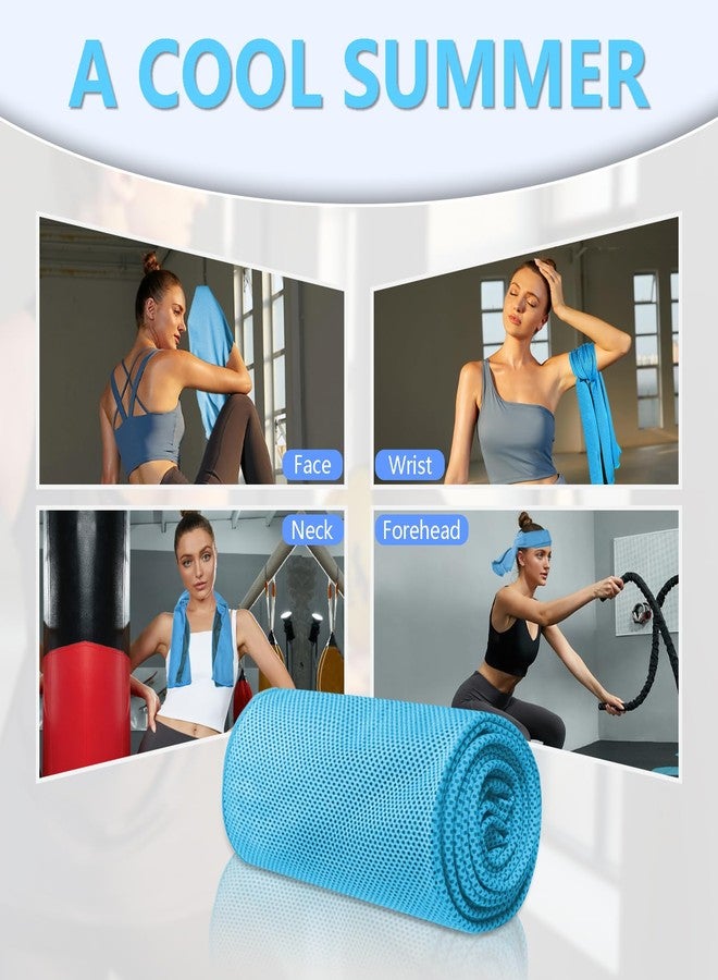 PAWPRO 4 Packs Cooling Towels for Neck and Face, Soft Breathable Gym Towels with Waterproof Bag & Carabiner, Multi-Colored Sweat Towels for Gym, Running, Yoga, Travel, Climb - Image 2