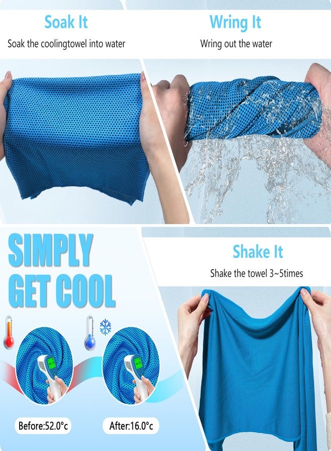 PAWPRO 4 Packs Cooling Towels for Neck and Face, Soft Breathable Gym Towels with Waterproof Bag & Carabiner, Multi-Colored Sweat Towels for Gym, Running, Yoga, Travel, Climb - Image 4